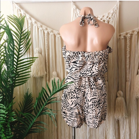 H&M Animal Print Halter Romper - Picture 2 of 5